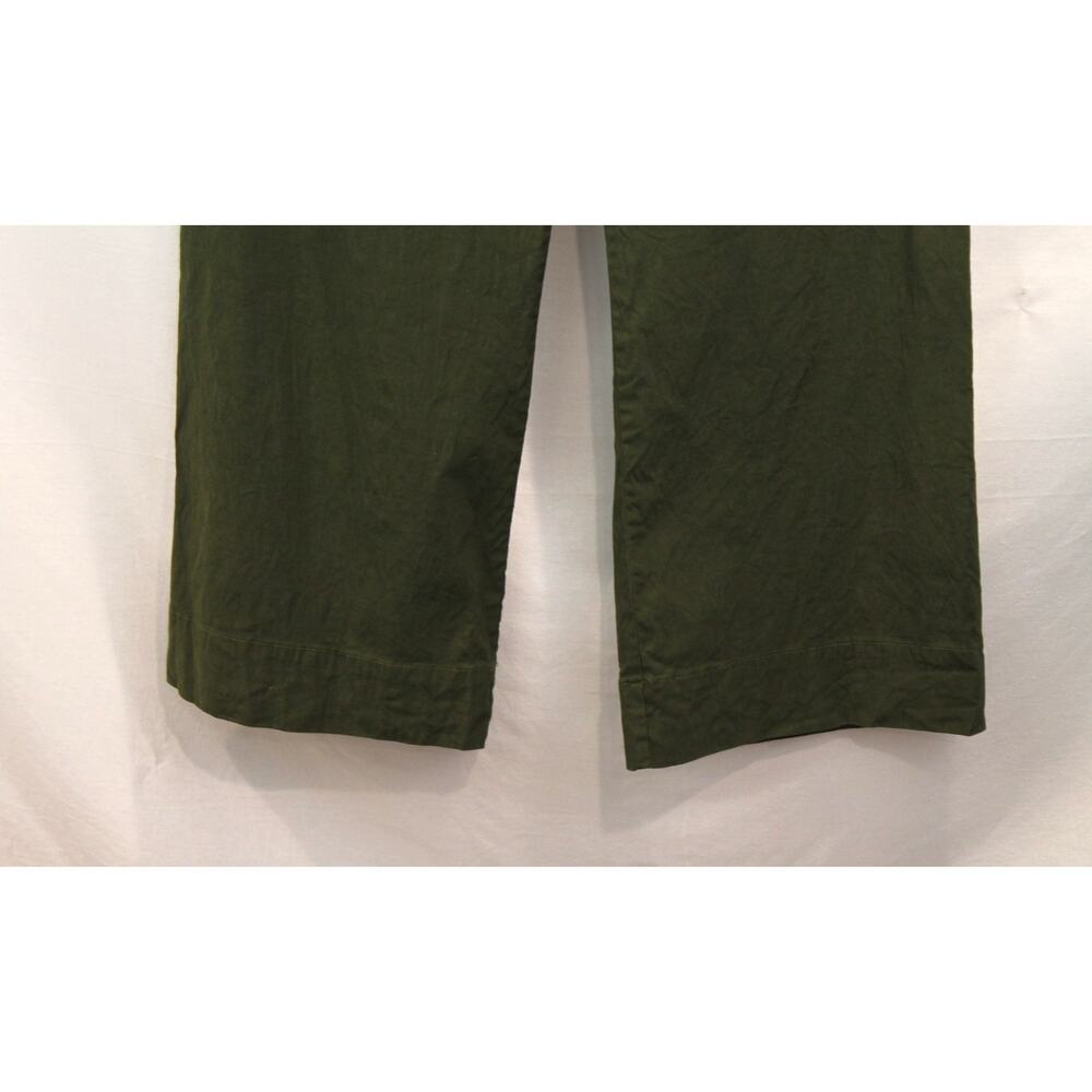 MAEVE The Colette Crop Wide Leg Pants Womens size 31 Olive Green Stretch Pockets - Picture 3 of 9